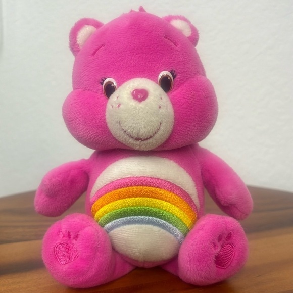 Care Bears Cheer Bear 2014 Pink  Plush Bean Bag Toy by Just Play - Picture 1 of 9